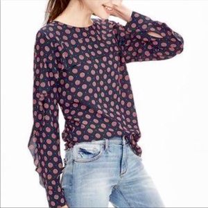 Banana Republic ruffle blouse geom design XS